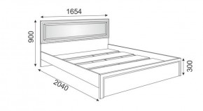 Кровать 1.6 М09 с мягкой спинкой и настилом Беатрис (Орех гепланкт) в Тавде - tavda.ok-mebel.com | фото