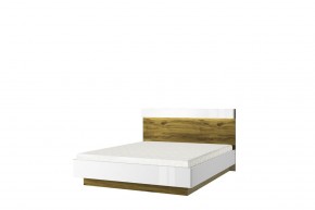Кровать 160 с подъемником, TORINO, цвет белый/Дуб наварра в Тавде - tavda.ok-mebel.com | фото