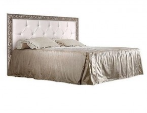 Кровать 2-х спальная(1,4 м) Тиффани штрих-лак/серебро с мягким изголовьем с подъемным механизмом (ТФКР140-2[3]) в Тавде - tavda.ok-mebel.com | фото