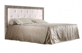 Кровать 2-х спальная(1,6 м)Тиффани Premium черная/серебро с мягким элементом со стразами с подъемным механизмом (ТФКР-2[3][7](П) в Тавде - tavda.ok-mebel.com | фото