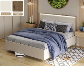 Кровать (Бело-серый U775 ST9/Дуб Галифакс Табак) 1400 в Тавде - tavda.ok-mebel.com | фото