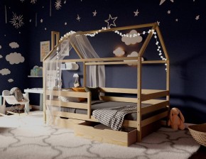 Кровать-домик 80*190 без покраски в Тавде - tavda.ok-mebel.com | фото
