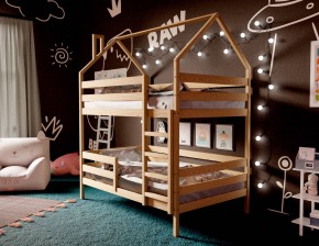 Кровать-домик двухъярусная 80*160 без покраски в Тавде - tavda.ok-mebel.com | фото 3