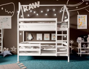Кровать-домик двухъярусная 80*190 Белый в Тавде - tavda.ok-mebel.com | фото 2