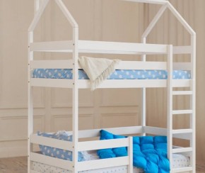 Кровать-домик двухъярусная 80*190 Белый в Тавде - tavda.ok-mebel.com | фото 6