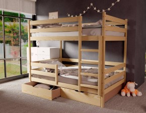 Кровать двухъярусная без крыши 80*190 без покраски в Тавде - tavda.ok-mebel.com | фото