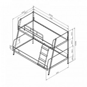 Кровать двухъярусная Дельта Лофт-20.02.04 Белый в Тавде - tavda.ok-mebel.com | фото 2