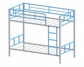 Кровать двухъярусная "Севилья-2.01 комбо" Серый/Голубой в Тавде - tavda.ok-mebel.com | фото 2