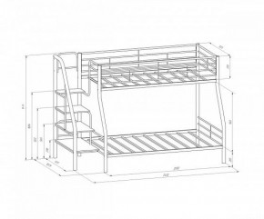 Кровать двухъярусная "Толедо-1" Коричневый/Венге в Тавде - tavda.ok-mebel.com | фото 2