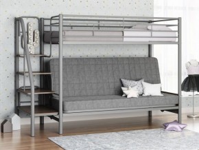 Кровать двухъярусная с диваном "Мадлен-3" (Серый/Серый) в Тавде - tavda.ok-mebel.com | фото