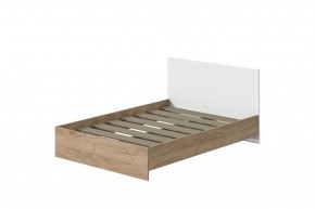 Кровать Эконом 900 (Дуб крафт золотой/Белый текстурный) в Тавде - tavda.ok-mebel.com | фото