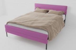 Кровать Горизонт Мини с ортопедическим основанием 800 (велюр розовый) в Тавде - tavda.ok-mebel.com | фото