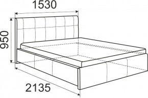 Кровать Изабелла с латами Newtone cacao 1400x2000 в Тавде - tavda.ok-mebel.com | фото 5