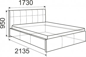 Кровать Изабелла с латами Newtone cacao 1400x2000 в Тавде - tavda.ok-mebel.com | фото 6