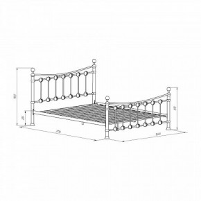 Кровать металлическая "Эльда" Черный/Золото в Тавде - tavda.ok-mebel.com | фото 2