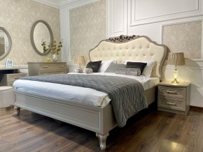 Кровать Мокко 1600 с мягким изголовьем + основание (серый камень) в Тавде - tavda.ok-mebel.com | фото 3