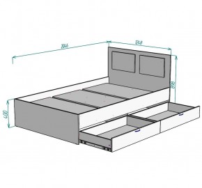 Кровать Ольга L45 (1200) 2 ящика в Тавде - tavda.ok-mebel.com | фото 2