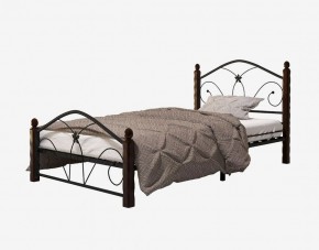 Кровать "Селена 1" Черная (900*2000) (ножки-шоколад) с коваными элементами в Тавде - tavda.ok-mebel.com | фото 2