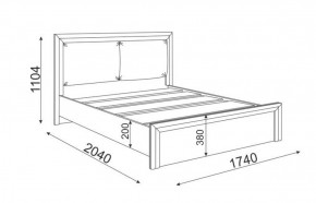 Кровать 1.6 Глэдис М31 с настилом и мягкой частью (ЯШС/Белый) в Тавде - tavda.ok-mebel.com | фото 3