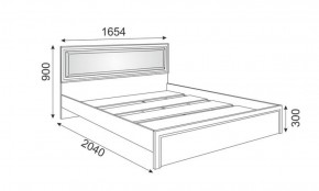 Кровать 1.6 Беатрис М09 с мягкой спинкой и настилом (дуб млечный) в Тавде - tavda.ok-mebel.com | фото 2