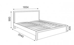 Кровать 1.6 Беатрис М07 Стандарт с ортопедическим основанием (дуб млечный) в Тавде - tavda.ok-mebel.com | фото 2