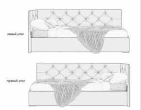 Кровать угловая Лилу интерьерная +основание/ПМ/бельевое дно (120х200) в Тавде - tavda.ok-mebel.com | фото 5