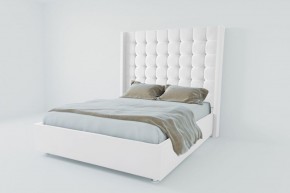 Кровать Венеция ЛЮКС с ПМ 1200 (экокожа белая) в Тавде - tavda.ok-mebel.com | фото 2