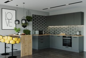 Кухня угловая Антрацит 2600х1600 (Стол. 38мм) в Тавде - tavda.ok-mebel.com | фото