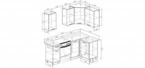 Кухонный гарнитур Антик 2000*1200 (Стол. 26мм) в Тавде - tavda.ok-mebel.com | фото 2
