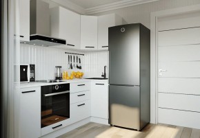 Кухонный гарнитур Белый Глянец 2200*1000 (Стол. 38мм) в Тавде - tavda.ok-mebel.com | фото