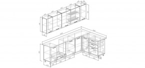 Кухонный гарнитур Белый Глянец 2600*1600 (Стол. 26мм) в Тавде - tavda.ok-mebel.com | фото 2