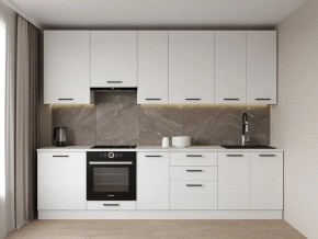 Кухонный гарнитур Белый Глянец 3000 h950 (Стол. 26мм) в Тавде - tavda.ok-mebel.com | фото