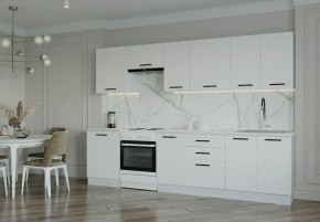 Кухонный гарнитур Белый Глянец 3000 (Стол. 26мм) в Тавде - tavda.ok-mebel.com | фото