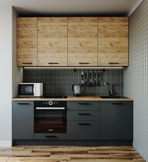 Кухонный гарнитур Дели 2200 (Стол. 38мм) в Тавде - tavda.ok-mebel.com | фото