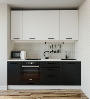 Кухонный гарнитур Графика 2200 (Стол. 26мм) в Тавде - tavda.ok-mebel.com | фото