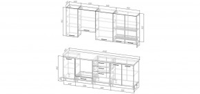 Кухонный гарнитур Санторини 2400 h950 (Стол. 38мм) в Тавде - tavda.ok-mebel.com | фото 2