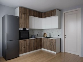 Кухонный гарнитур Старое Дерево 2200*1700 (Стол. 26мм) в Тавде - tavda.ok-mebel.com | фото