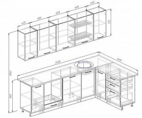 Кухонный гарнитур угловой Бланка 2600х1600 (Стол. 38мм) в Тавде - tavda.ok-mebel.com | фото 2