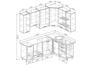 Кухонный гарнитур угловой Дели 2200*1600 (Стол. 26мм) в Тавде - tavda.ok-mebel.com | фото 2