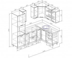 Кухонный гарнитур угловой Дели 2400*1600 (Стол. 38мм) в Тавде - tavda.ok-mebel.com | фото 2