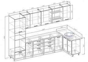 Кухонный гарнитур угловой Дели 3200*1400 (Стол. 38мм) в Тавде - tavda.ok-mebel.com | фото 2