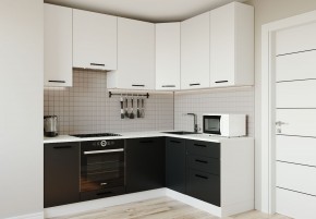 Кухонный гарнитур угловой Графика 2200х1600 (Стол. 38мм) в Тавде - tavda.ok-mebel.com | фото