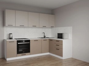 Кухонный гарнитур угловой Каппучино 2600*1600 (Стол. 38мм) в Тавде - tavda.ok-mebel.com | фото