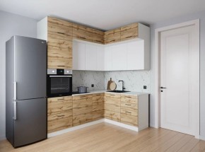 Кухонный гарнитур угловой Лада 2200*1700 (Стол. 26мм) в Тавде - tavda.ok-mebel.com | фото