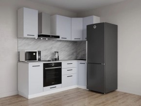Кухонный гарнитур угловой Смоки 2200*1000 (Стол. 26мм) в Тавде - tavda.ok-mebel.com | фото