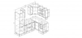Кухонный гарнитур угловой Смоки 2400*1600 (Стол. 38мм) в Тавде - tavda.ok-mebel.com | фото 2