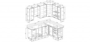 Кухонный гарнитур Умбра 2200*1600 h950 (Стол. 26мм) в Тавде - tavda.ok-mebel.com | фото 2