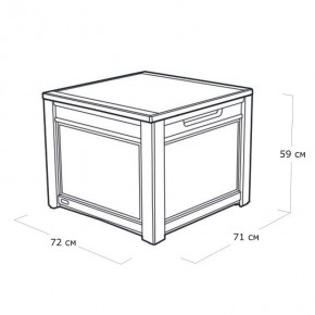 Квадратный сундук Cube Rattan 208 л в Тавде - tavda.ok-mebel.com | фото 4