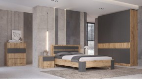 ЛЕНОРА Спальный гарнитур (модульный) графит в Тавде - tavda.ok-mebel.com | фото