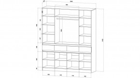 ЛЕНОРА Спальный гарнитур (модульный) графит в Тавде - tavda.ok-mebel.com | фото 9